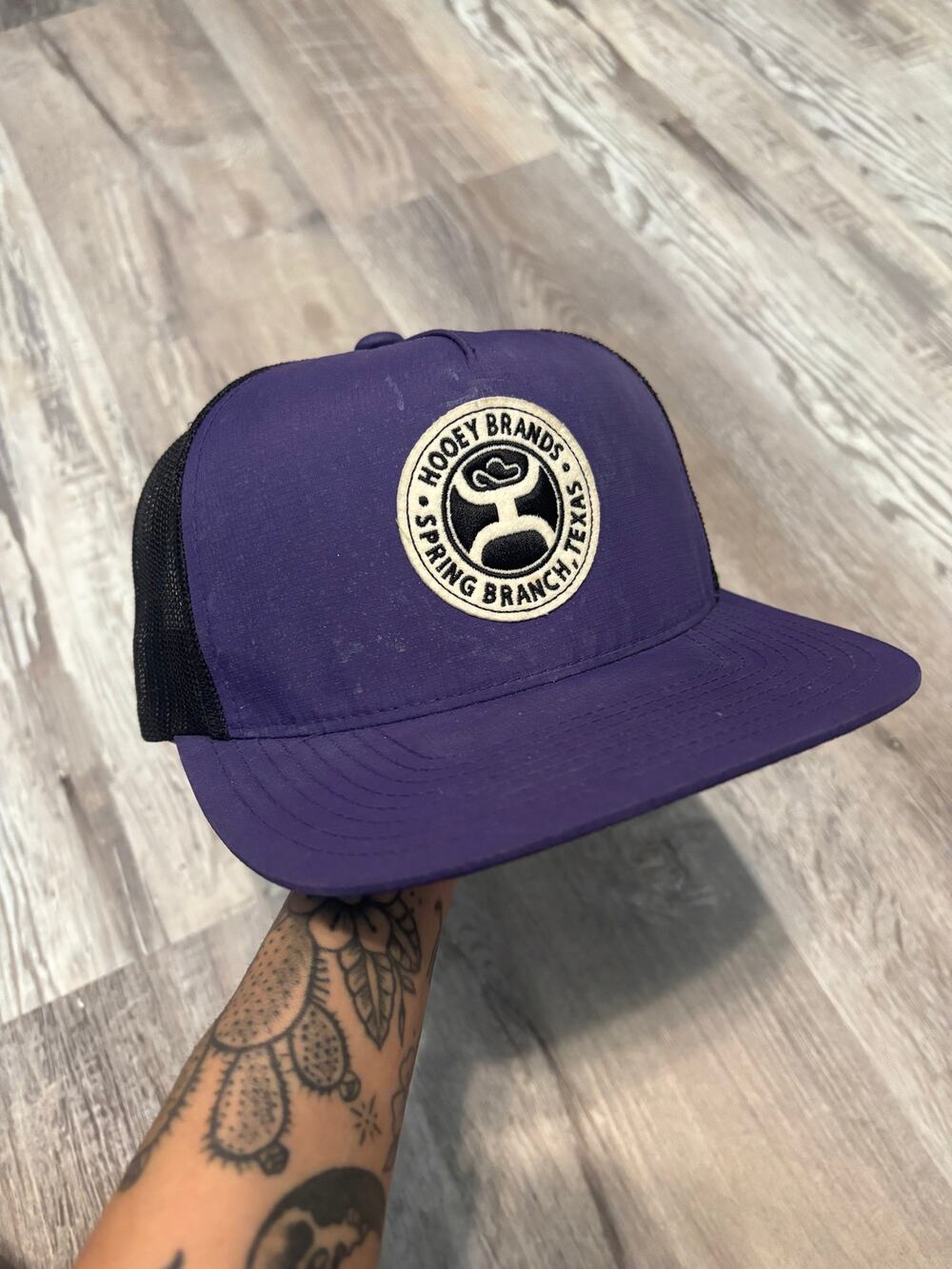 hooey brand purple snapback trucker hat